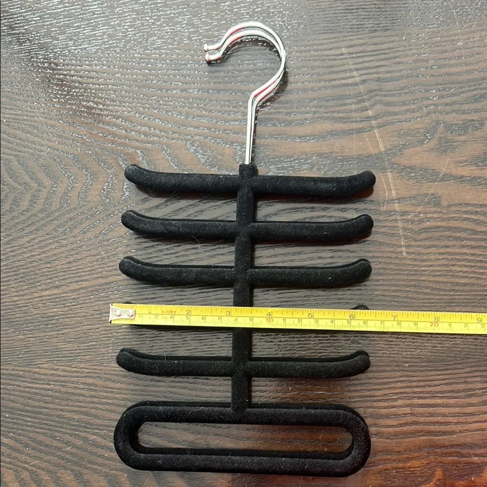 Two Premium Black Velvet Multi-Tier Hanger